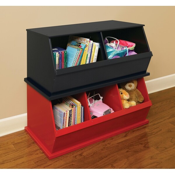 Badger Basket Two Bin Stackable Storage Cubby 18 Badger Basket Two Bin Stackable Storage Cubby