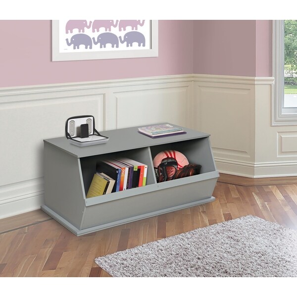 Badger Basket Two Bin Stackable Storage Cubby 28 Badger Basket Two Bin Stackable Storage Cubby