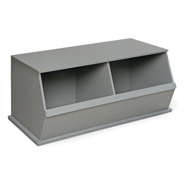 Badger Basket Two Bin Stackable Storage Cubby 29 Badger Basket Two Bin Stackable Storage Cubby