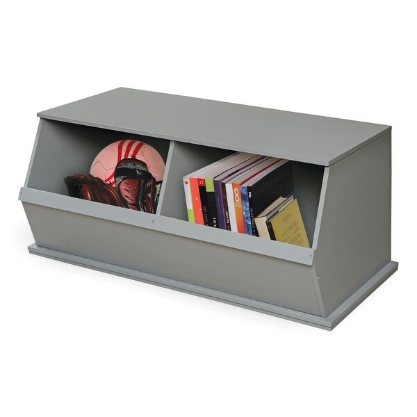 Badger Basket Two Bin Stackable Storage Cubby 31 Badger Basket Two Bin Stackable Storage Cubby