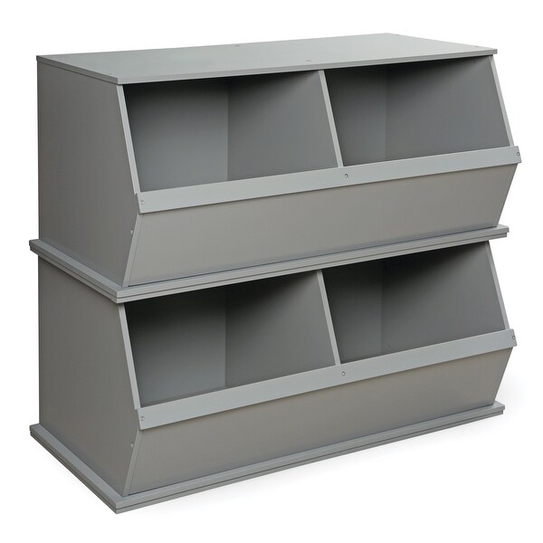 Badger Basket Two Bin Stackable Storage Cubby 32 Badger Basket Two Bin Stackable Storage Cubby