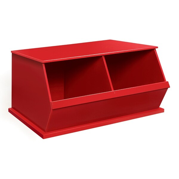 Badger Basket Two Bin Stackable Storage Cubby 36 Badger Basket Two Bin Stackable Storage Cubby