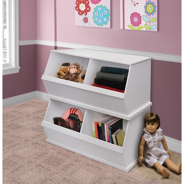 Badger Basket Two Bin Stackable Storage Cubby 5 Badger Basket Two Bin Stackable Storage Cubby
