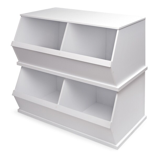 Badger Basket Two Bin Stackable Storage Cubby 6 Badger Basket Two Bin Stackable Storage Cubby
