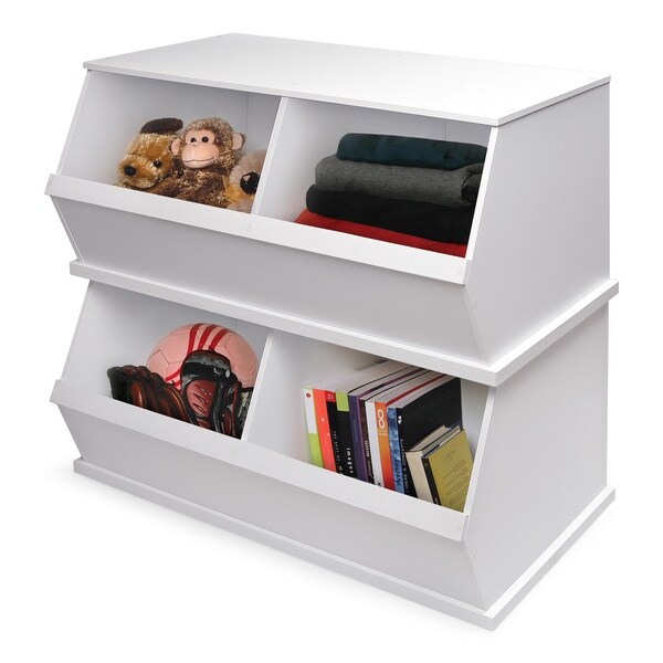 Badger Basket Two Bin Stackable Storage Cubby 7 Badger Basket Two Bin Stackable Storage Cubby