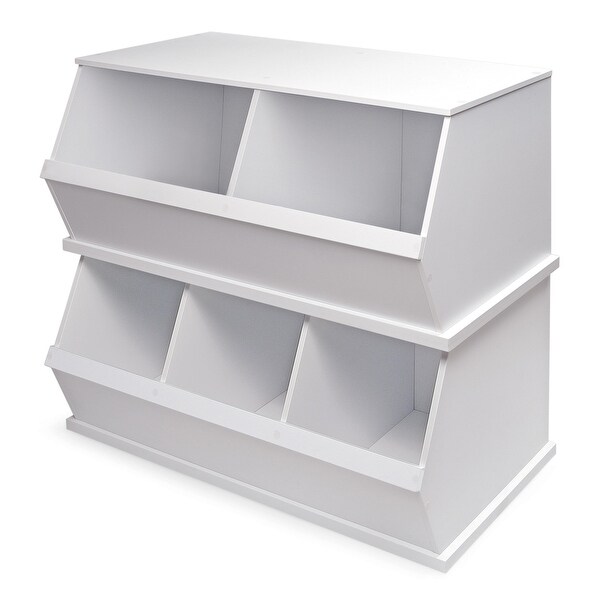 Badger Basket Two Bin Stackable Storage Cubby 8 Badger Basket Two Bin Stackable Storage Cubby