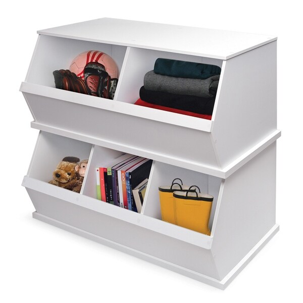 Badger Basket Two Bin Stackable Storage Cubby 9 Badger Basket Two Bin Stackable Storage Cubby