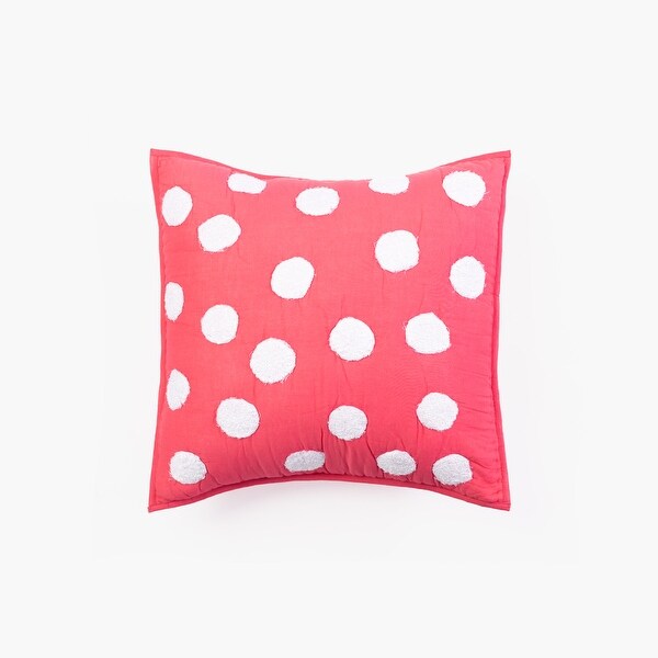Cottage Home Laila Hot Pink Dot Cotton 16 Inch Throw Pillow 3 Cottage Home Laila Hot Pink Dot Cotton 16 Inch Throw Pillow