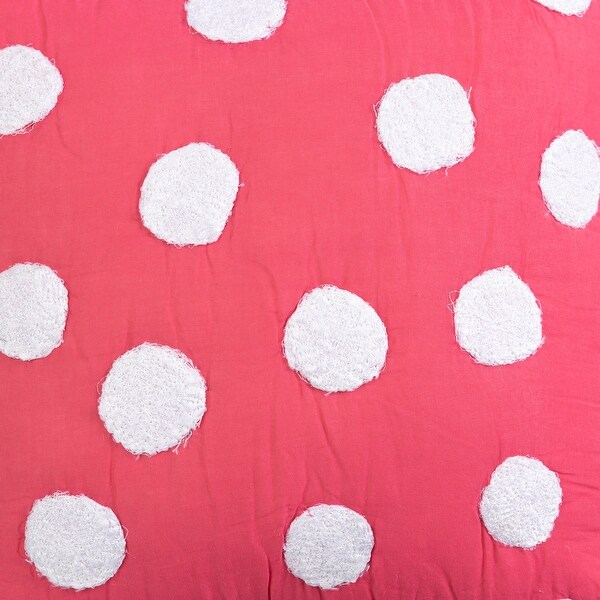 Cottage Home Laila Hot Pink Dot Cotton 16 Inch Throw Pillow 4 Cottage Home Laila Hot Pink Dot Cotton 16 Inch Throw Pillow