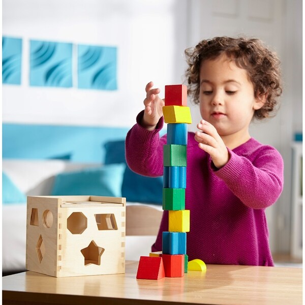 Melissa & Doug Shape Sorting Cube Classic Toy - Multi