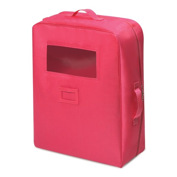 Badger Basket Double Doll Travel Case with Bunk Bed and Bedding - Pink
