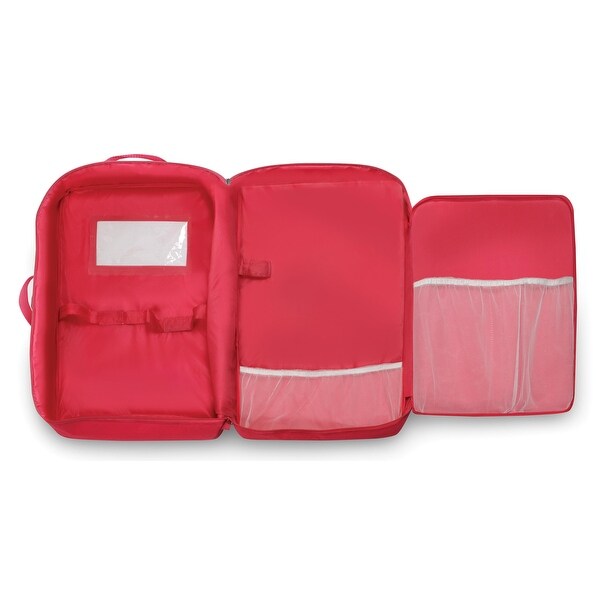 Badger Basket Double Doll Travel Case with Bunk Bed and Bedding - Pink